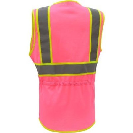 GSS SAFETY GSS Safety Pink Two Tone Lady Vest-2XL/3XL 7806-2XL/3XL
